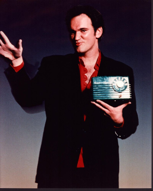 Quentin Tarantino Holding Radio For Destiny Turns On The Radio Photo Print (8 x 10)