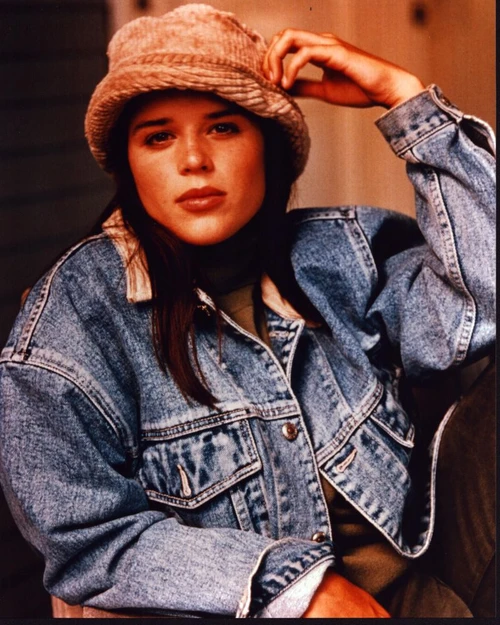 Neve Campbell In Denim Jacket Photo Print