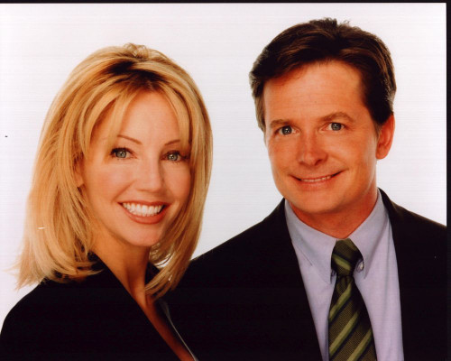 Heather Locklear And Michael J. Fox Posed For Spin City Photo Print