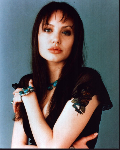 Angelina Jolie Closeup In Black Lace Arms Crossed Photo Print (8 x 10) Angelina Jolie Closeup In Black Lace Arms Crossed Photo Print (8 x 10)