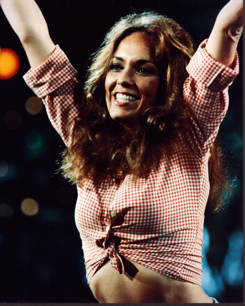 Catherine Bach Arms Up In Red Plaid Shirt Photo Print (8 x 10)