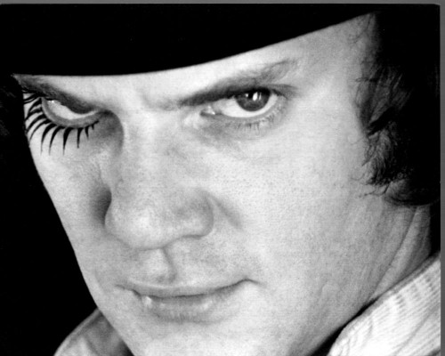 Malcolm Mcdowell Closeup With Eye Makeup In A Clockwork Orange Black And White Photo Print