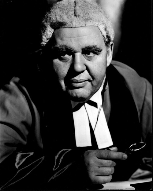 Charles Laughton On Set Of Charles Laughton Black And White Photo Print