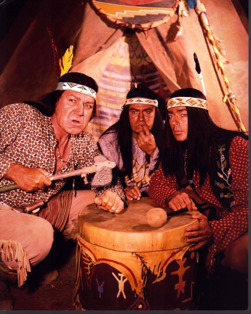 Forrest Tucker, Larry Storch And Ken Berry Dressed As Indians In F Troop Photo Print (8 x 10)