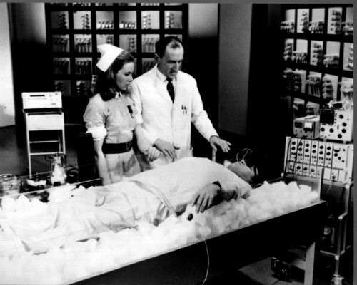 Scene With Man On Ice From The Avengers Black And White Photo Print (8 x 10)