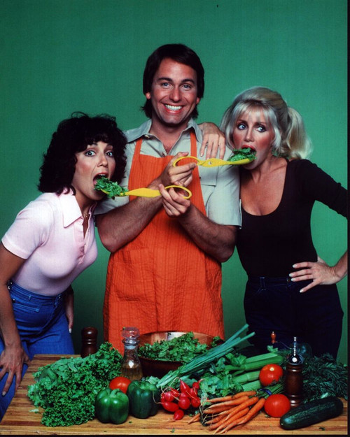 Joyce Dewitt, John Ritter And Suzanne Somers Eating Vegetables Photo Print (8 x 10)