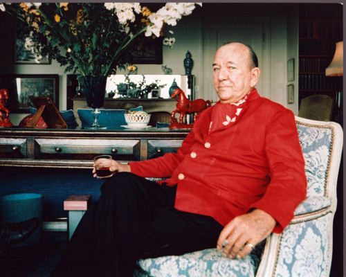 Noel Coward Sitting With Drink Photo Print
