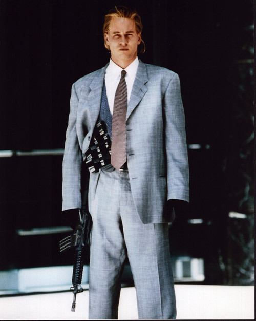 Val Kilmer In Gray Suit Holding Gun In Heat Photo Print