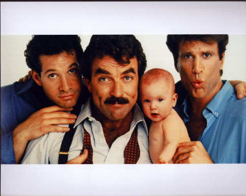 Steve Guttenberg, Tom Selleck With Baby And Ted Danson In Three Men And A Baby Photo Print (8 x 10)