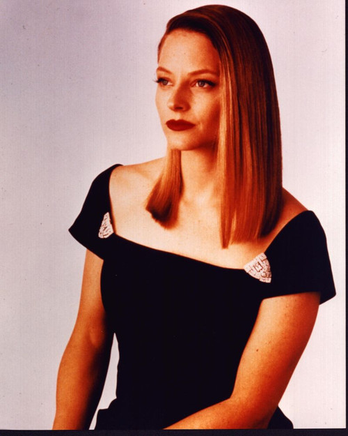 Jodie Foster In Square Neck Black Dress Photo Print (8 x 10)