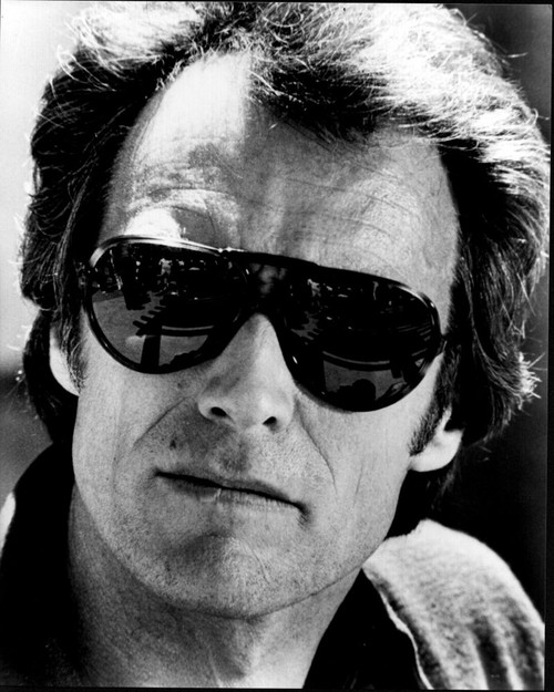 Clint Eastwood Close Up In Sunglasses Black And White Photo Print