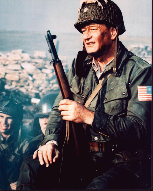 John Wayne In Uniform With Gun In The Longest Day Photo Print (8 x 10) John Wayne In Uniform With Gun In The Longest Day Photo Print (8 x 10)