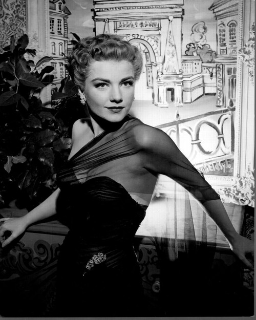 Anne Baxter In Sheer Overlay Dress Black And White Photo Print (8 x 10)