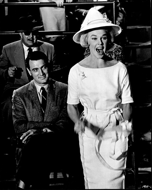 Rock Hudson And Doris Day In Lover Come Back Black And White Photo Print