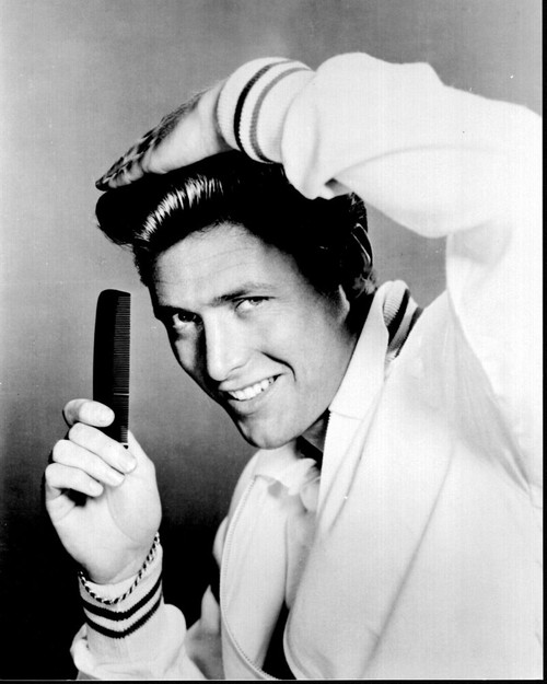 Edd Byrnes Headshot Combing Hair Black And White Photo Print