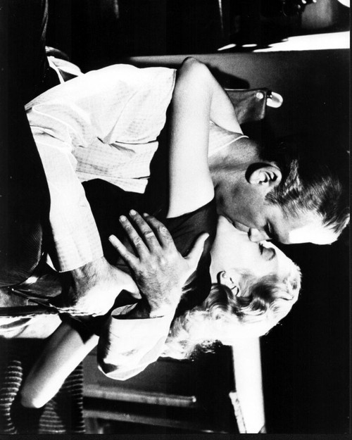 Grace Kelly And James Stewart Kissing In Rear Window Black And White Photo Print (8 x 10)