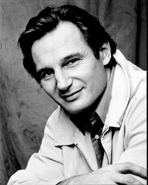 Liam Neeson Headshot In Jacket Black And White Photo Print (8 x 10)