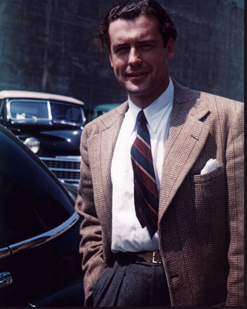 Richard Greene In Tweed Blazer And Striped Tie Photo Print (8 x 10)