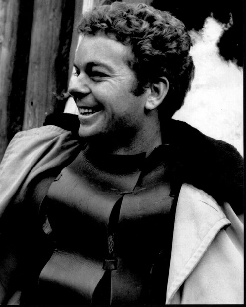 Russ Tamblyn On Set Of The Long Ships Black And White Photo Print