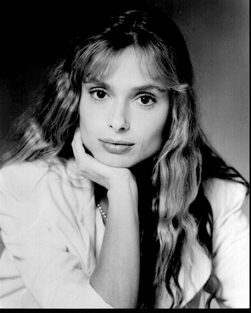 Maryam D'Abo Headshot With Head On Hand Black And White Photo Print