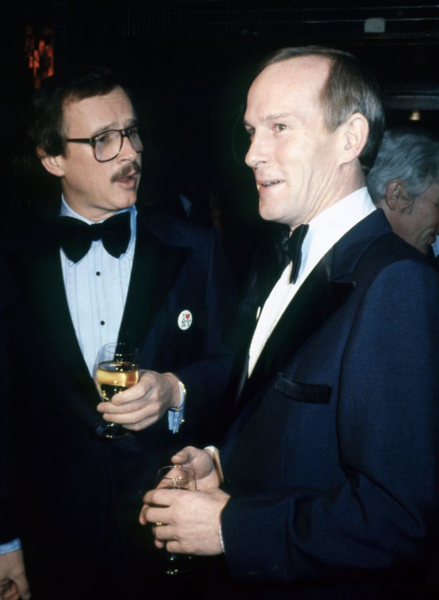 Tom Smother and Dick Smother, (The Smothers Brothers), at a black tie event, circa 1970s. Photo: Oscar Abolafia (smoothersbrothers002) Poster