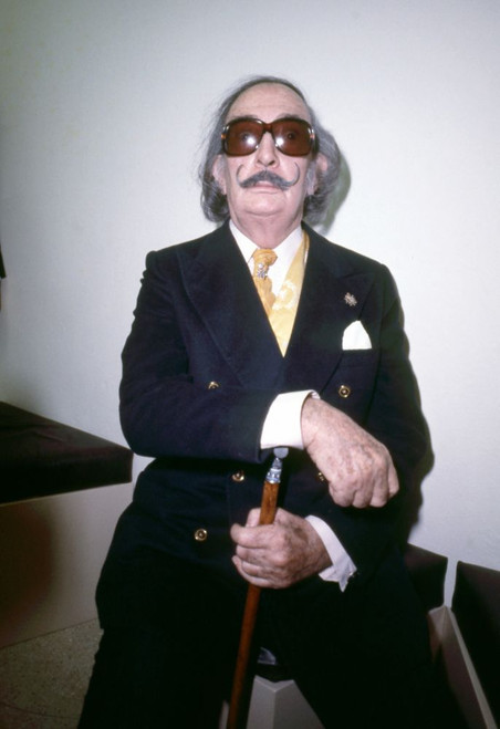 Salvador Dali circa 1980s. Photo: Oscar Abolafia (salvidordali003) Poster