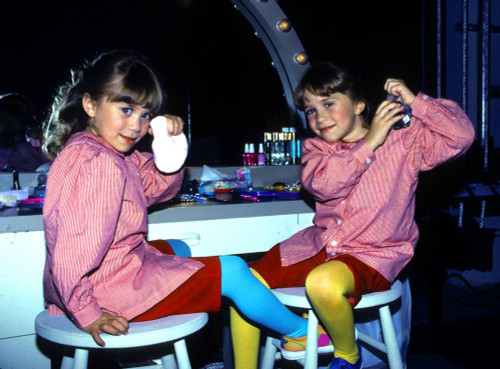 The Olsen Twins (Mary-Kate and Ashley Olsen) on the set of the taping of their Video, Hollywood, CA, 1993. *EXCLUSIVE* ph: Ron Wolfson / (Olsen Twins 24) Poster