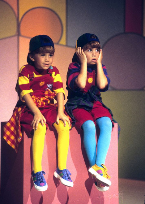 The Olsen Twins (Mary-Kate and Ashley Olsen) on the set of the taping of their Video, Hollywood, CA, 1993. *EXCLUSIVE* ph: Ron Wolfson / (Olsen Twins 30) Poster