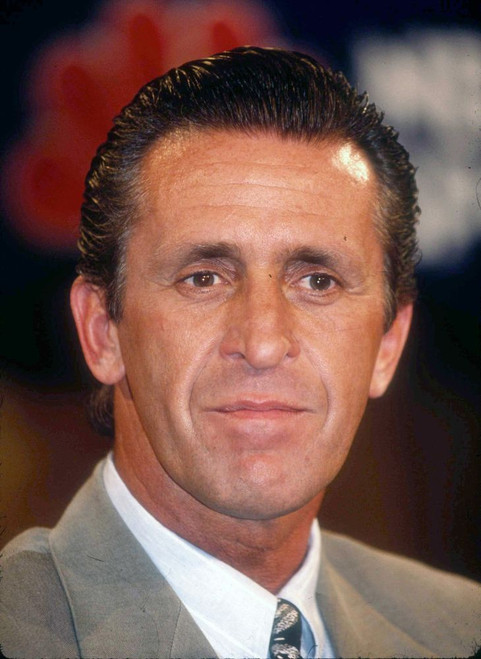 Pat Riley, 1990 New York, NY. Photo by Adam Scull (Pat Riley3346) Poster