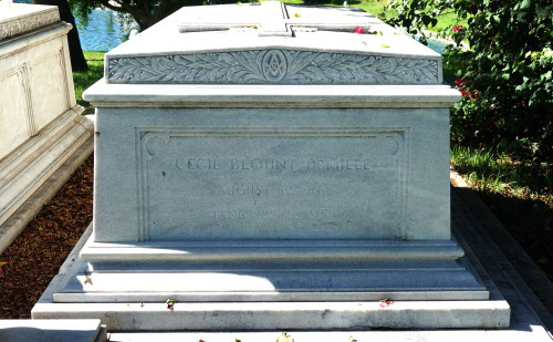 Cecil B. DeMille gravesite at Hollywood Forever Cemetery, Los Angeles, CA. ph: Ron Wolfson / Poster