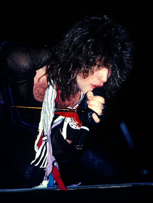 Jon Bon Jovi performing with Bon Jovi performing at the Forum in LA, Circa: 1980's. ph: Ron Wolfson / (Bon Jovi 8) Poster