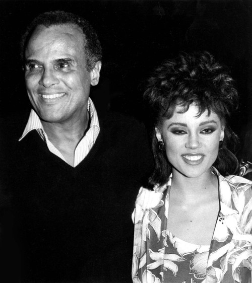 Harry Belafonte, Vanessa Williams 1980s. Photo by Adam Scull (Harry Belafonte Vanessa Williams07518) Poster