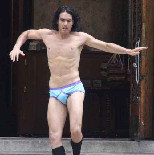 Russell Brand 2010 on the set of ARTHUR outside of St Bartholomew's Church on Park Ave. Photo By John Barrett (Russell Brand3137) Poster