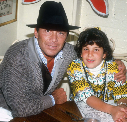 Paul Anka and daughter 1984, Photo by John Barrett (Paul Anka4938a) Poster