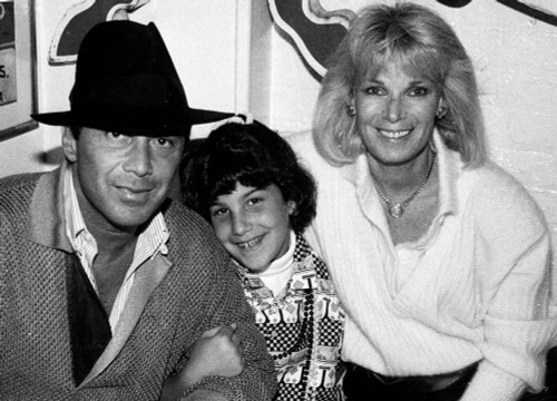 Paul Anka, daughter Amelia Anka, 1st wife Anne De Zogheb 1982. Photo by John Barrett (Paul Anka Amelia Anka Anne De Zogheb3685) Poster