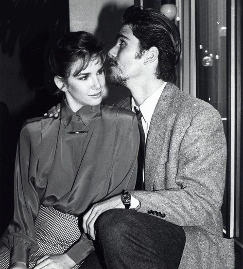 Melissa Gilbert with Michael Shoeffling. 1980s. Photo by Adam Scull (Melissa Gilbert Michael Shoeffling11532) Poster