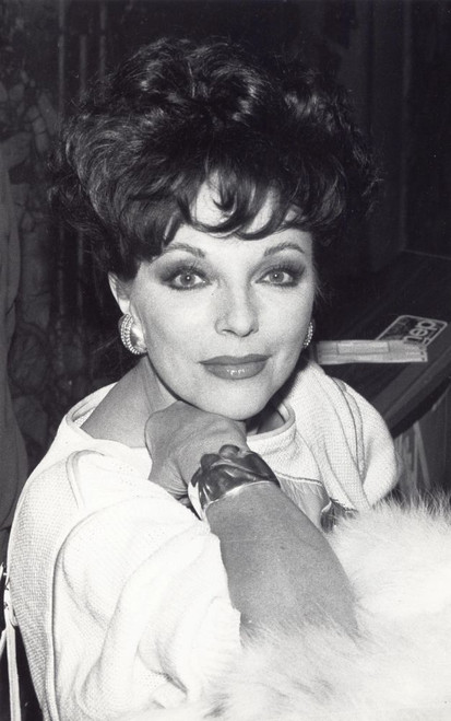 Joan Collins at the rehearsal for night of 100 stars. 1982. Photo by Adam Scull (Joan Collins10719) Poster