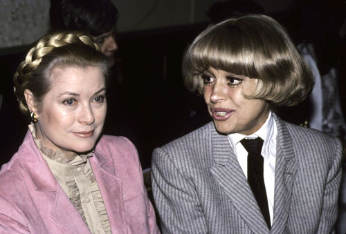 Grace Kelly, Carol Channing 1982. Photo by Adam Scull (Grace Kelly Carol Channing11932) Poster