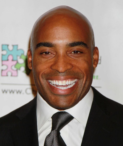 Tiki Barber. 10-20-2009 Photo by Adam Scull (Tiki Barber3837) Poster