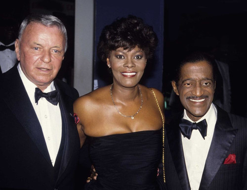 Frank Sinatra, Dionne Warwick, Sammy Davis Jr. 1980s. Photo by Adam Scull (Sinatra Warwick Davis Jr3716) Poster