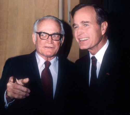 Barry Goldwater, George Bush 1980. Photo by John Barrett (Barry Goldwater George Bush1889) Poster