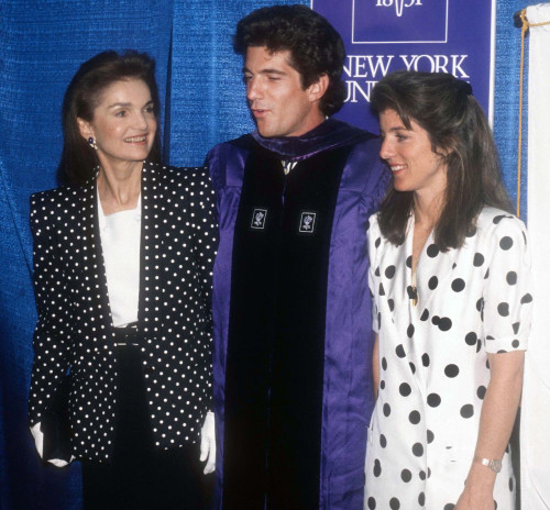 Jackie Onassis, John Kennedy Jr. Caroline Kennedy Schlossberg 1989. Photo By John Barrett (Onassis Kennedy1862) Poster