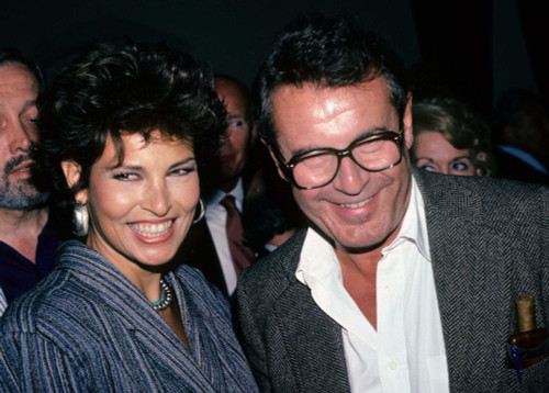Raquel Welch & Milos Forman, 1980s. Photo by Adam Scull (Welch Forman3645) Poster