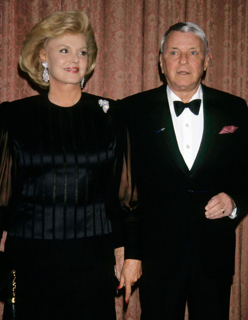 New York, NY. 1992 FILE PHOTO. Frank Sinatra & wife Barbara. Digital photo by Adam Scull (Frank Sinatra3689) Poster