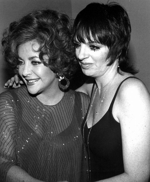 Elizabeth Taylor, Liza Minnelli, 1978. Photo By Adam Scull (Liz Taylor Liza Minnelli03963) Poster
