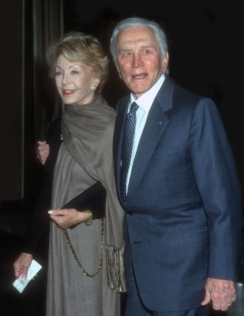 Kirk Douglas, wife Anne, 1992, Photo By Michael Ferguson (Kirk Douglas wife Anne1230) Poster