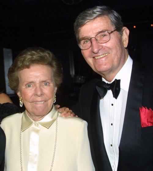 Miami Beach, FL 11-17-2001. Eileen and Jerry Ford at the Super Model of the World event at Level nightclub. Photo by Adam Scull (Eileen_Ford_1310) Poster