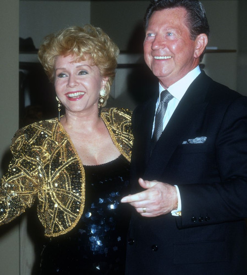 Debbie Reynolds, Donald O'Connor, 1990s, Photo By Michael Ferguson/PHOTOlink.net /Courtesy (Debbie Reynolds Donald OConnor2263) Poster