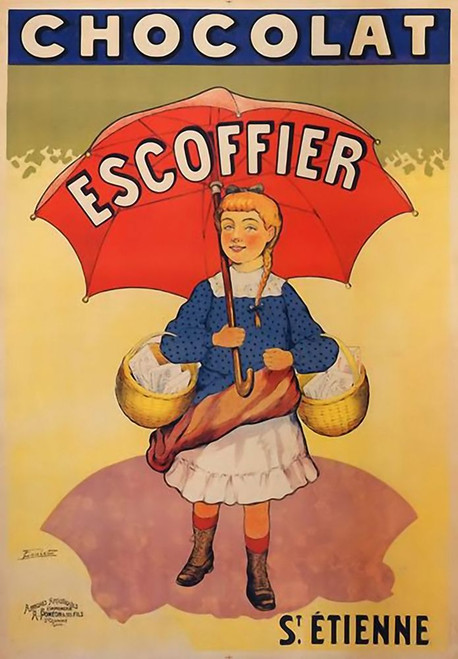 St Etienne Chocolat Poster Print - Apple Collection Vintage