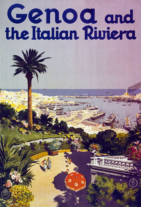 Trav Genoa Poster Print - Apple Collection Vintage